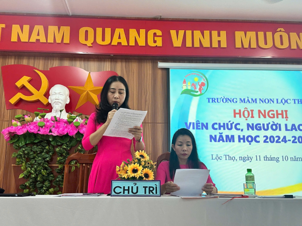 HỘI NGHỊ VIÊN CHỨC, NGƯỜI LAO ĐỘNG NĂM HỌC NĂM HỌC 2024-2025