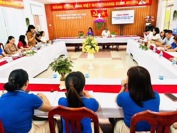  TRƯỜNG MẦM NON LỘC THỌ 1 ĐÓN ĐOÀN ĐÁNH GIÁ NGOÀI CỦA TỈNH VỀ KHẢO SÁT CHÍNH THỨC 