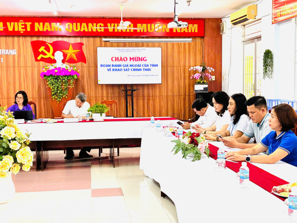  TRƯỜNG MẦM NON LỘC THỌ 1 ĐÓN ĐOÀN ĐÁNH GIÁ NGOÀI CỦA TỈNH VỀ KHẢO SÁT CHÍNH THỨC 